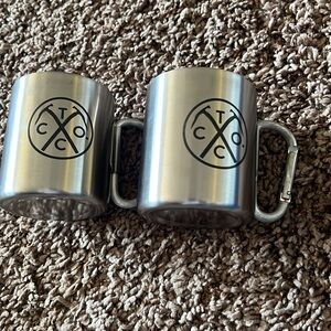 Metal cups … pewter I believe